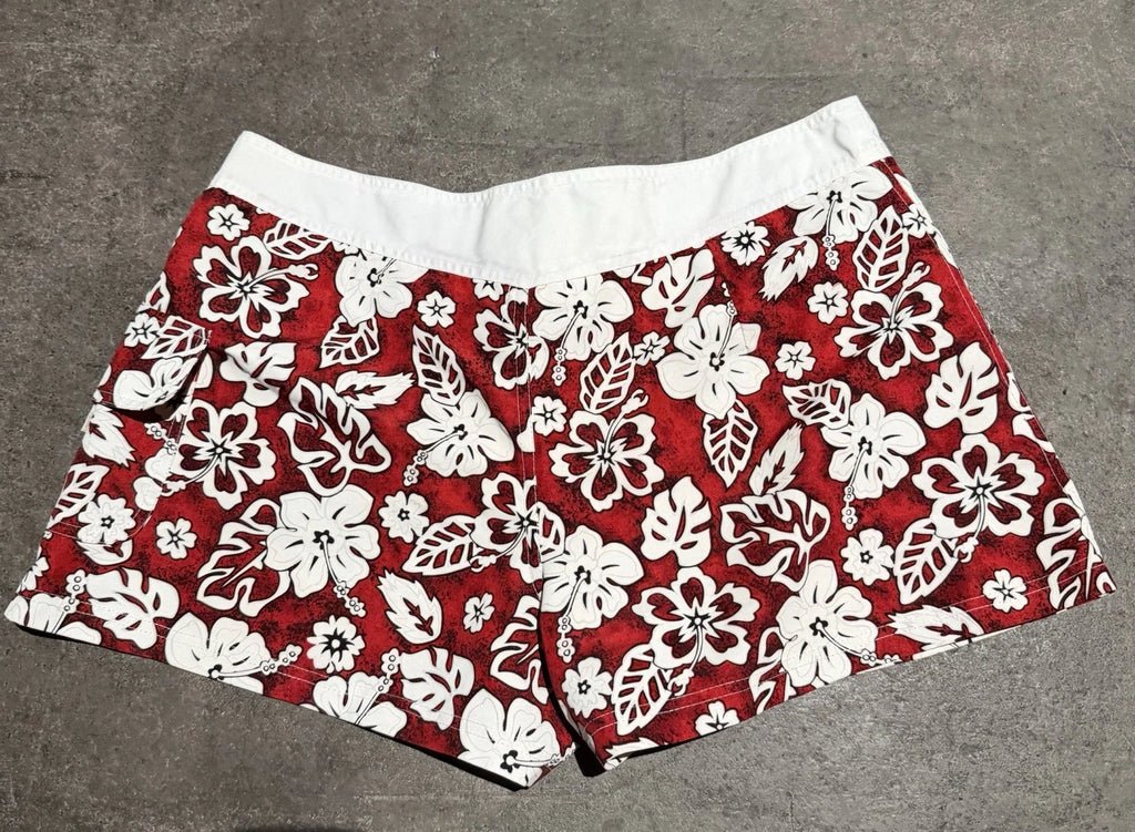 Vintage Y2K Hawaii Surf Beach Girl Micro Board Shorts Large