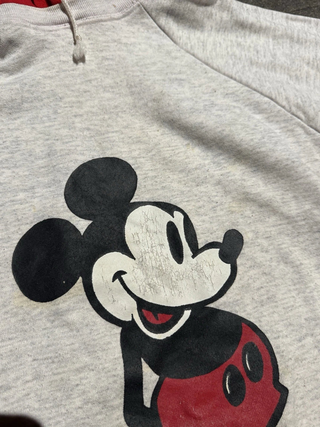 Vintage 90s Mickey Hooded Sweatshirt gym Style Wrestling Mens Large
