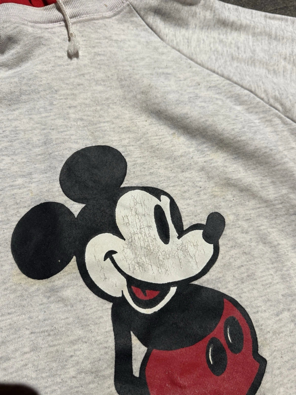 Vintage 90s Mickey Hooded Sweatshirt gym Style Wrestling Mens Large