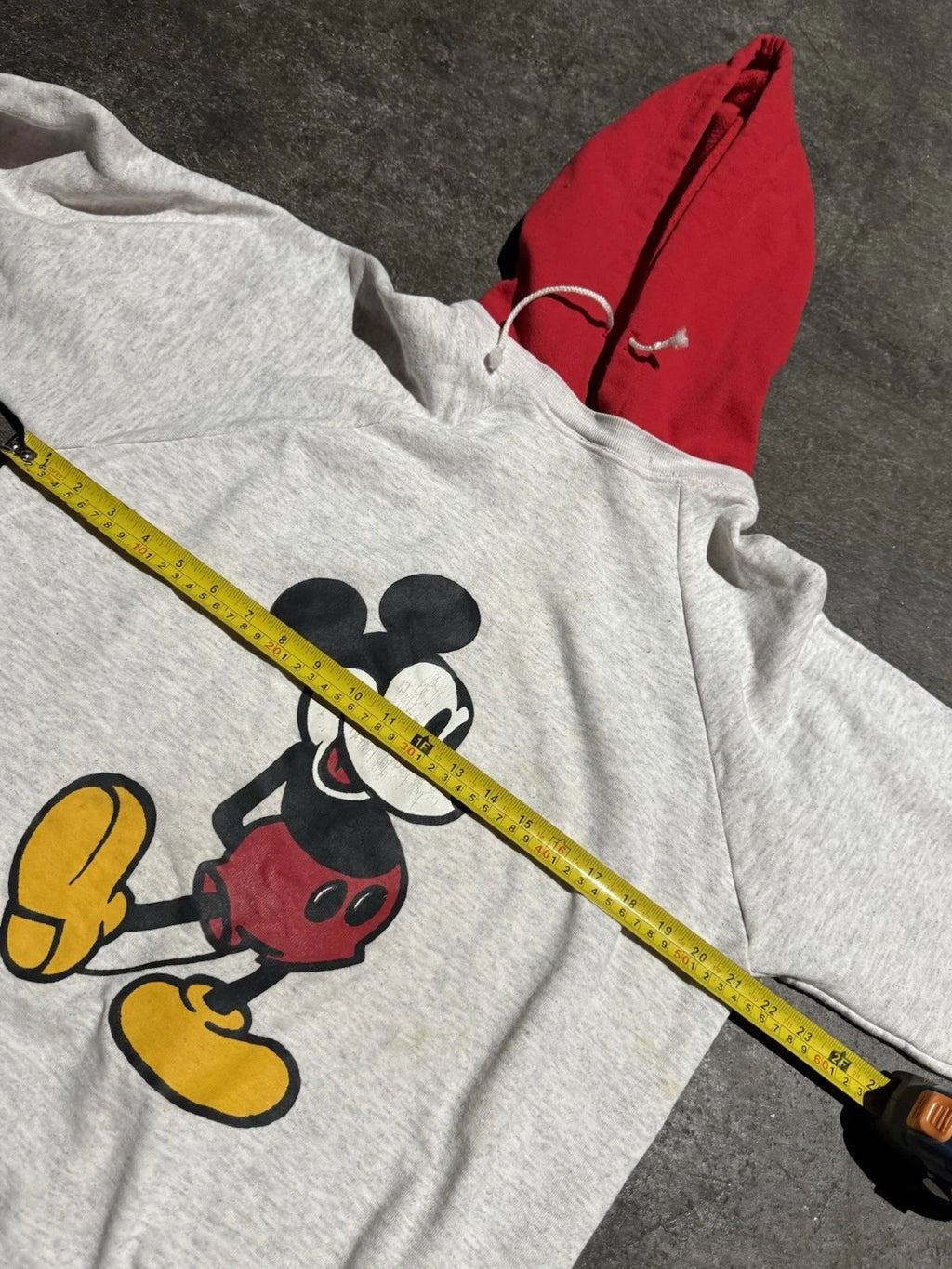 Vintage 90s Mickey Hooded Sweatshirt gym Style Wrestling Mens Large