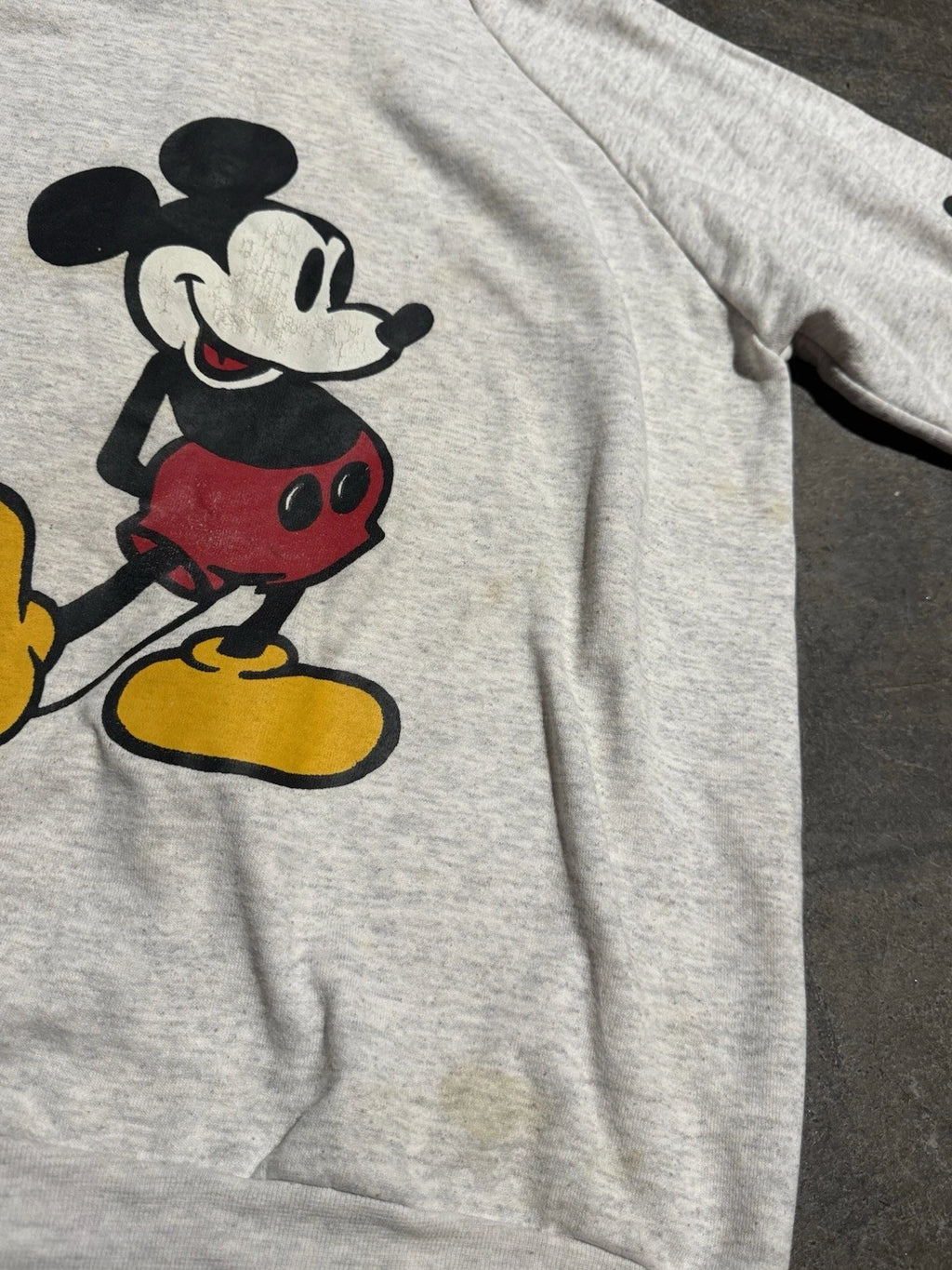 Vintage 90s Mickey Hooded Sweatshirt gym Style Wrestling Mens Large