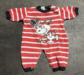 Snoopy Christmas Striped Romper One Piece 0/6 Mo