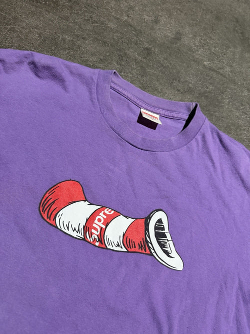 Supreme Cat in The Hat Tee - Purple -medium (FW18)
