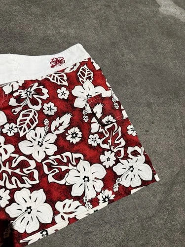 Vintage Y2K Hawaii Surf Beach Girl Micro Board Shorts Large