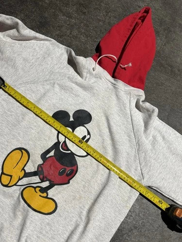 Vintage 90s Mickey Hooded Sweatshirt gym Style Wrestling Mens Large