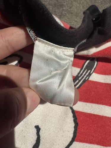 Snoopy Christmas Striped Romper One Piece 0/6 Mo