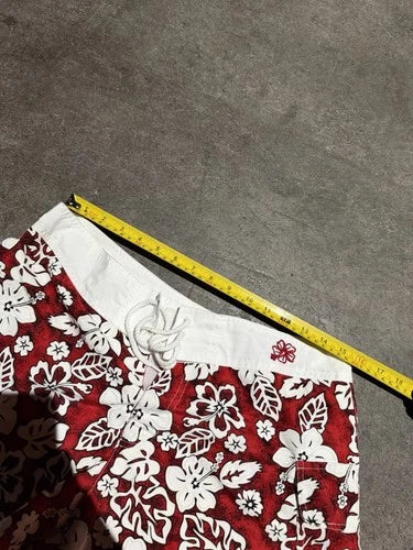 Vintage Y2K Hawaii Surf Beach Girl Micro Board Shorts Large