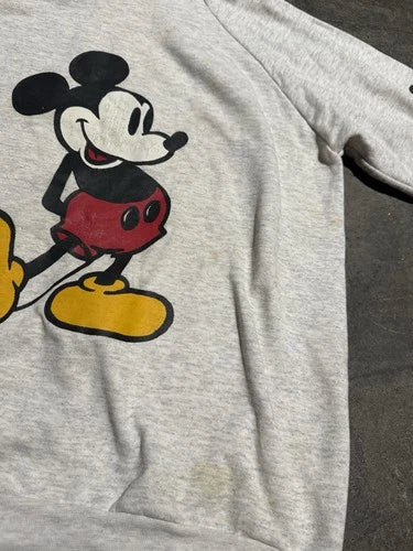 Vintage 90s Mickey Hooded Sweatshirt gym Style Wrestling Mens Large