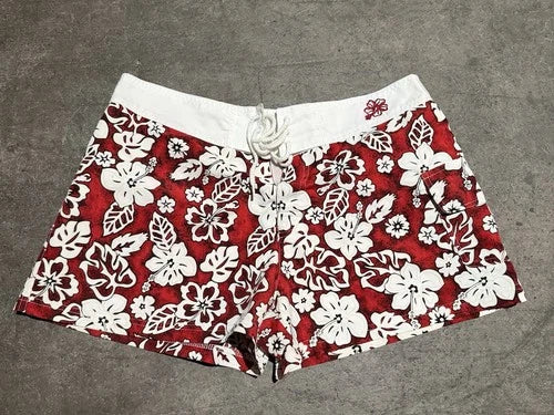 Vintage Y2K Hawaii Surf Beach Girl Micro Board Shorts Large
